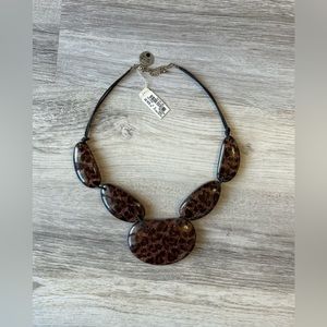 Leopard print necklace